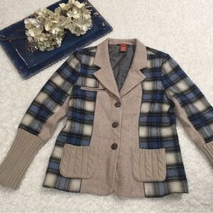 Sundance catalog mix media blazer